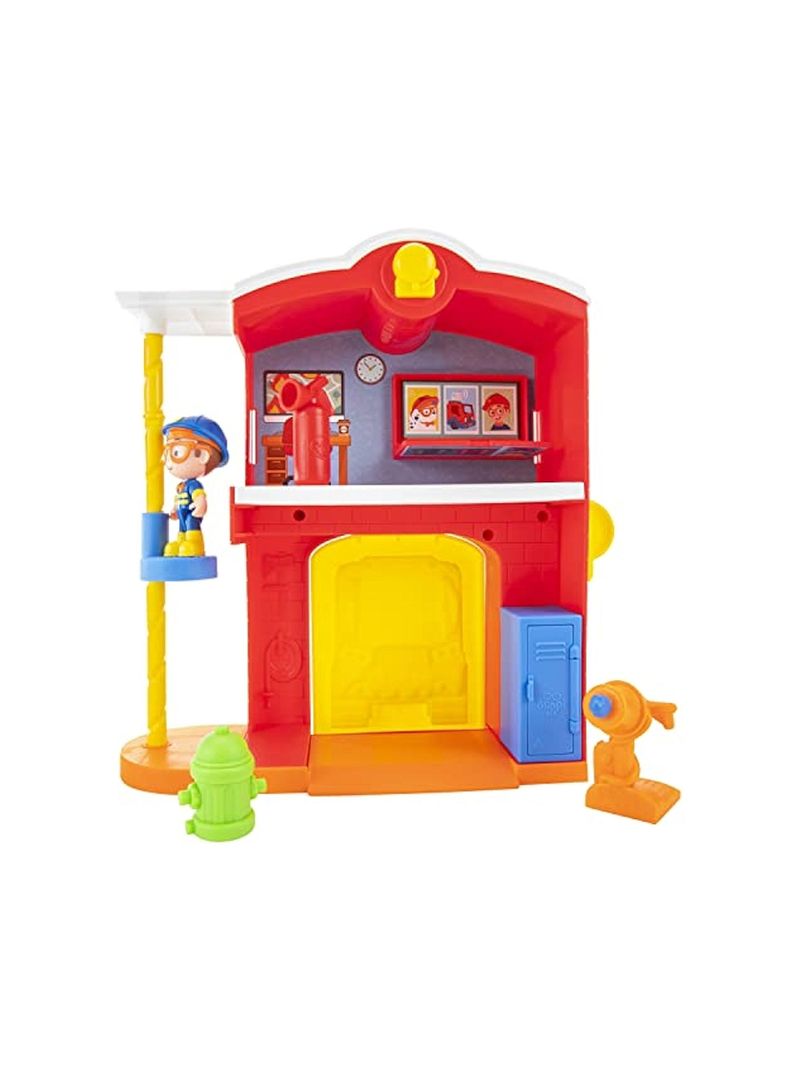 Blippi Juego De Bomberos, Incluye Figura De Bombero Color Casa De Bomberos-1