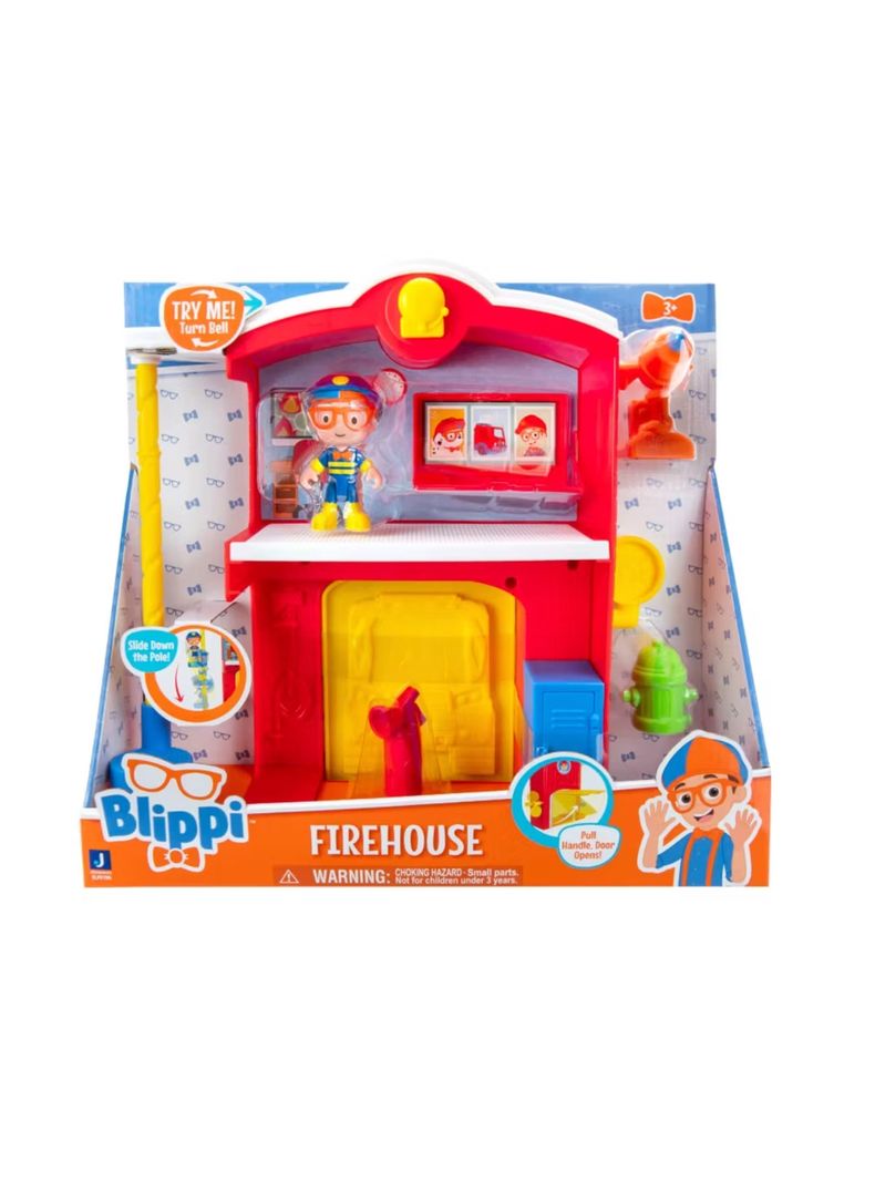 Blippi Juego De Bomberos, Incluye Figura De Bombero Color Casa De Bomberos-2