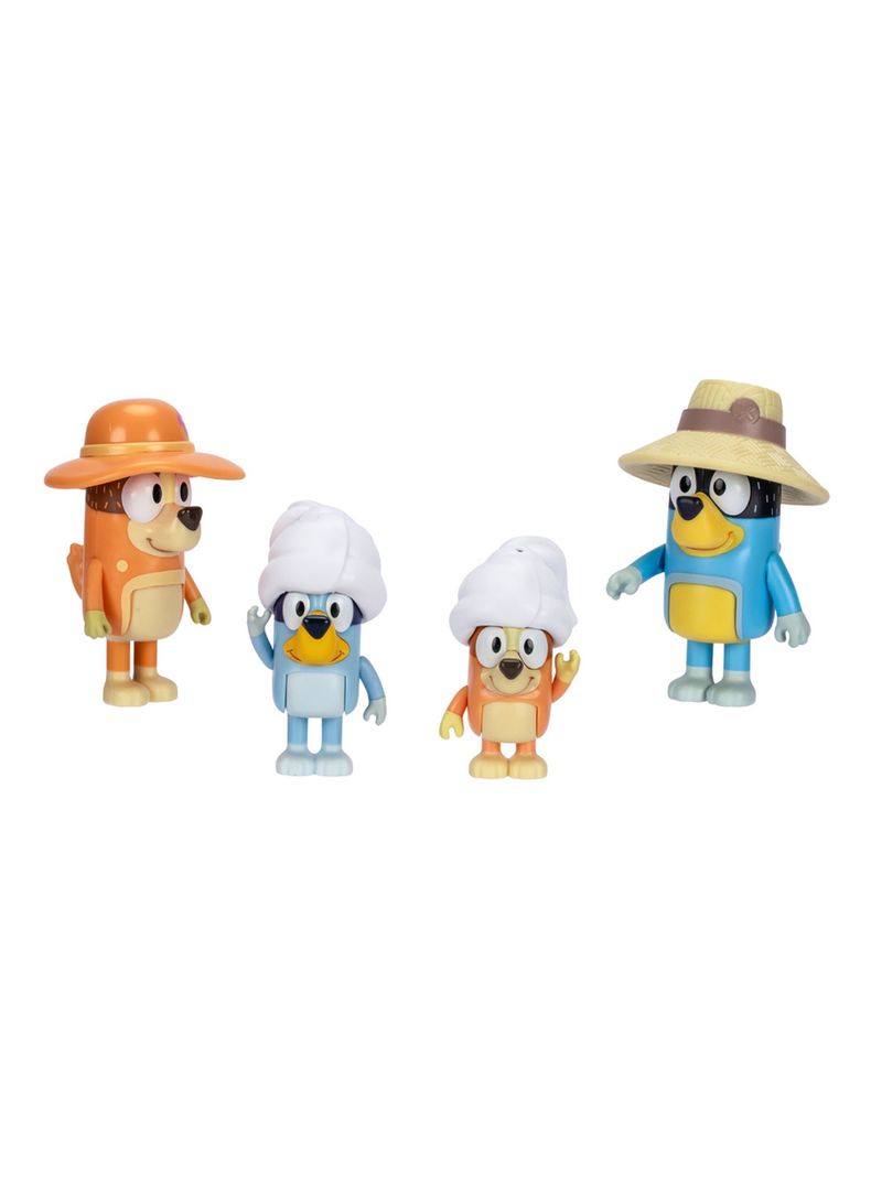 Set 4 Figuras Familia De Bluey Viaje Familiar 4-9 Cm de Moose-2
