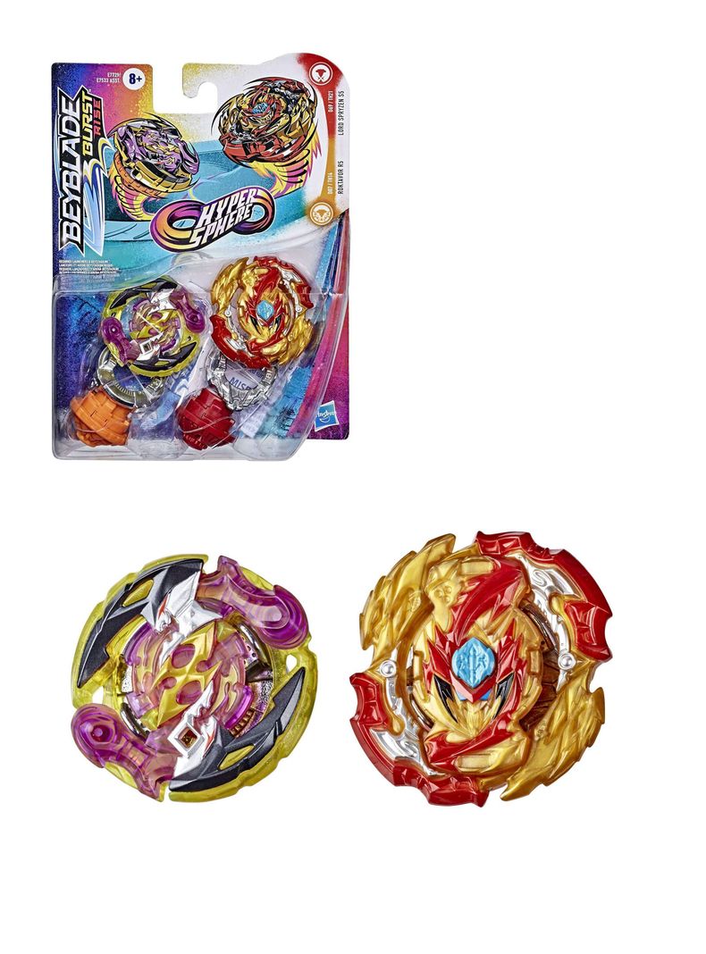 Pack Beyblade Doble Burst Rise Hypersphere Roktavor Y Lords 5 de Spin Master-0