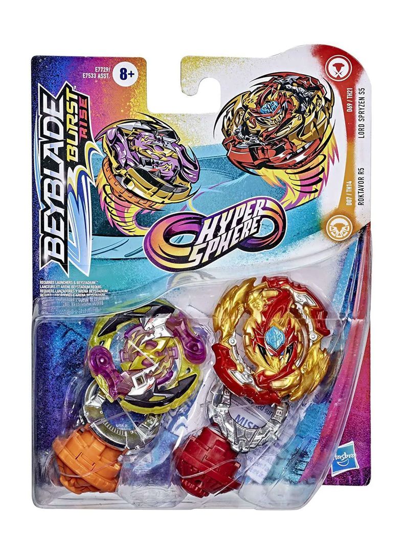 Pack Beyblade Doble Burst Rise Hypersphere Roktavor Y Lords 5 de Spin Master-2