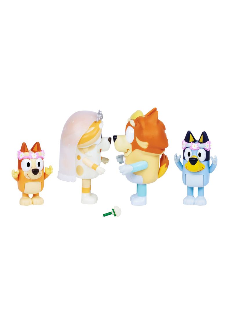 Set Figuras Bluey Dia De Boda Tío Rad Frisky Bingo de Moose-1