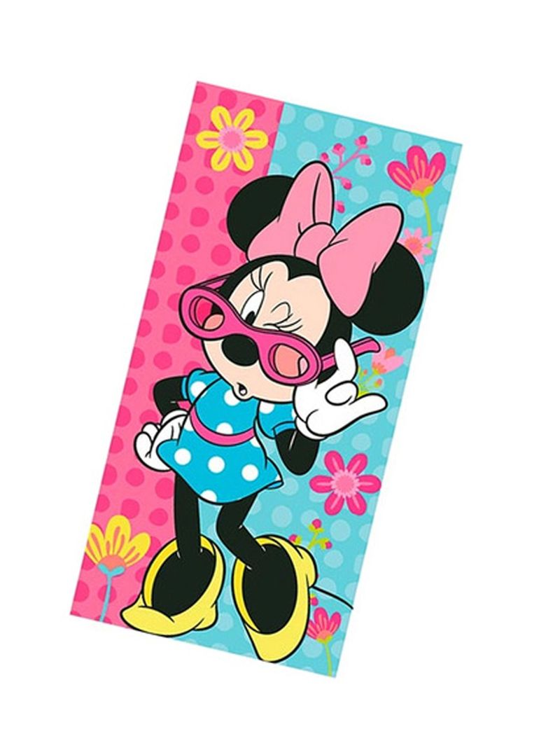 Toalla De Playa Minnie Mouse Minnie Con Lentes 68x137cms de Disney-0