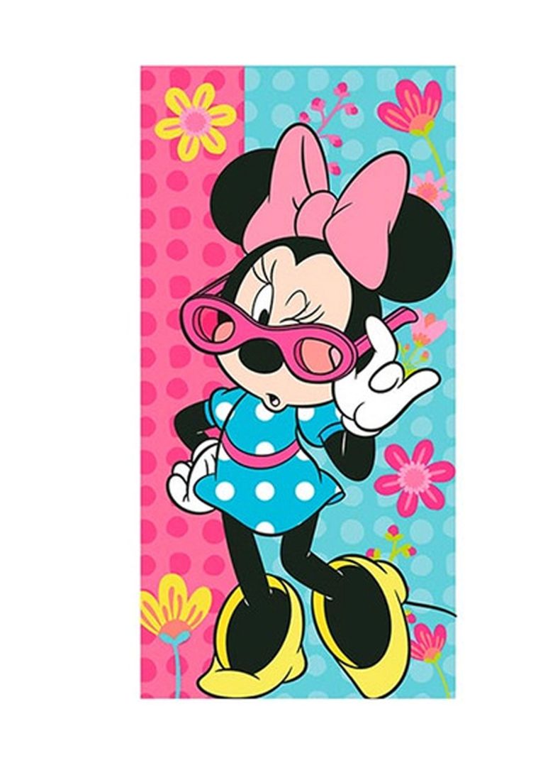 Toalla De Playa Minnie Mouse Minnie Con Lentes 68x137cms de Disney-1