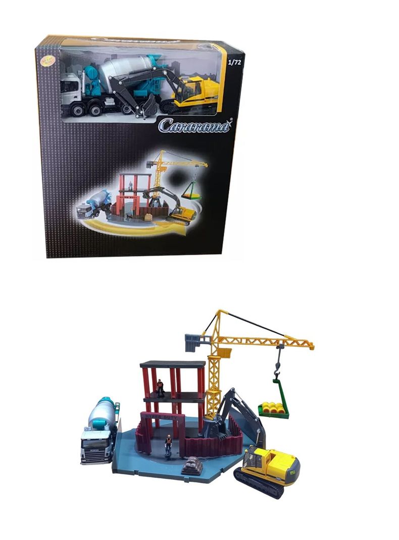 Diorama Set Construccion Con Accesorios Escala 1:72 de Cararama-0