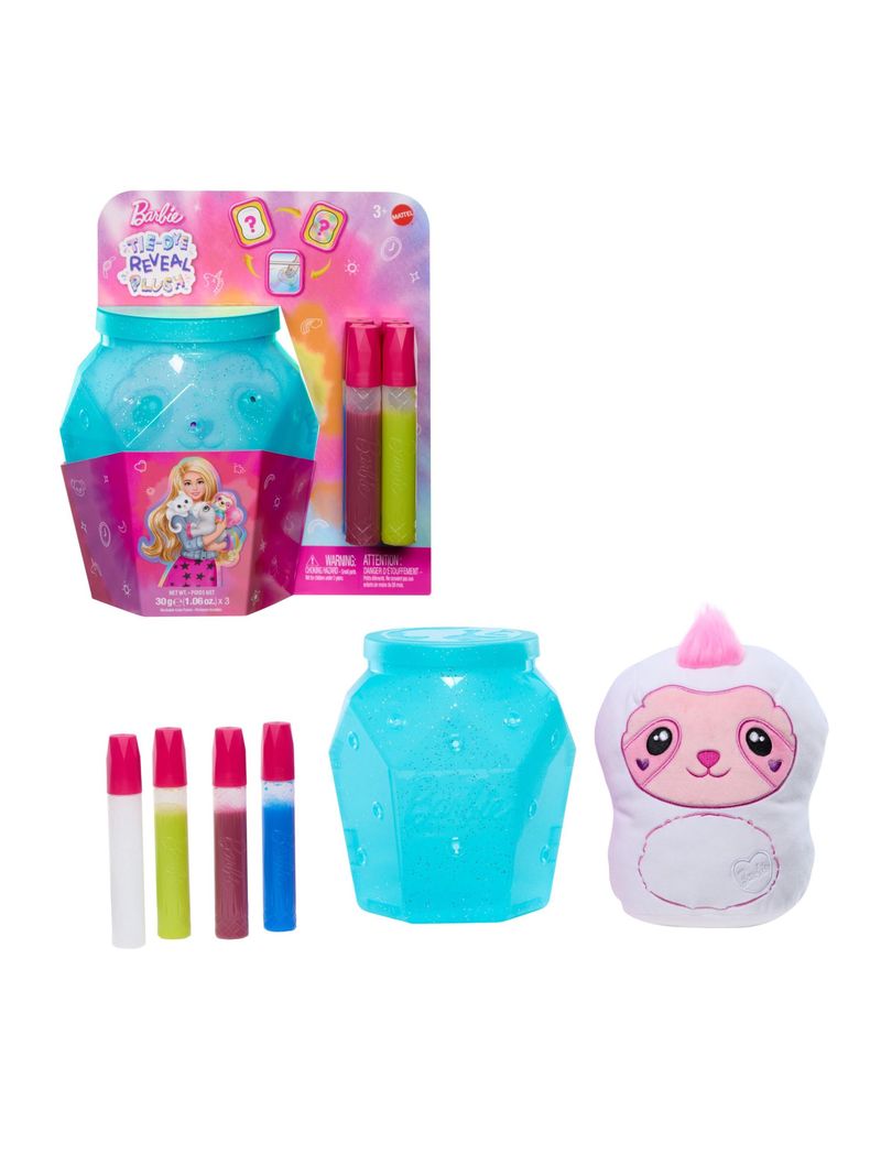 Muñeca Barbie Tie-dye Reveal Plush Celeste Sorpresa de Mattel-0