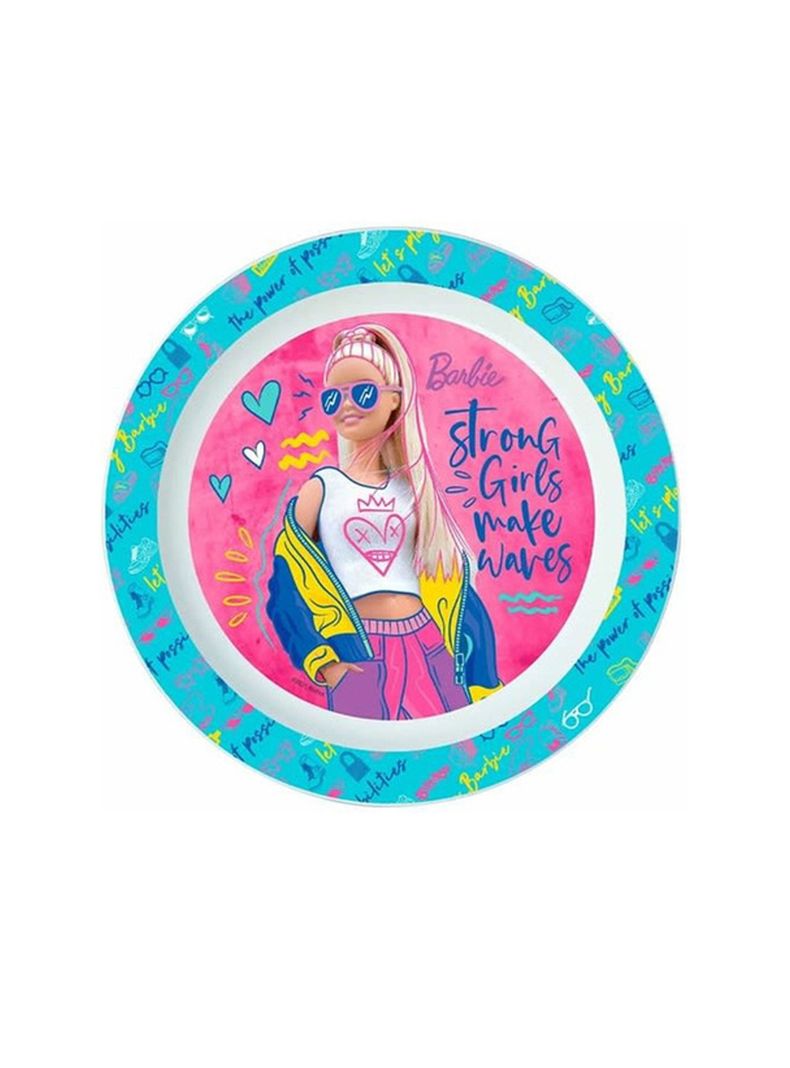Plato Apto Microondas Barbie 20cm de Intek-0