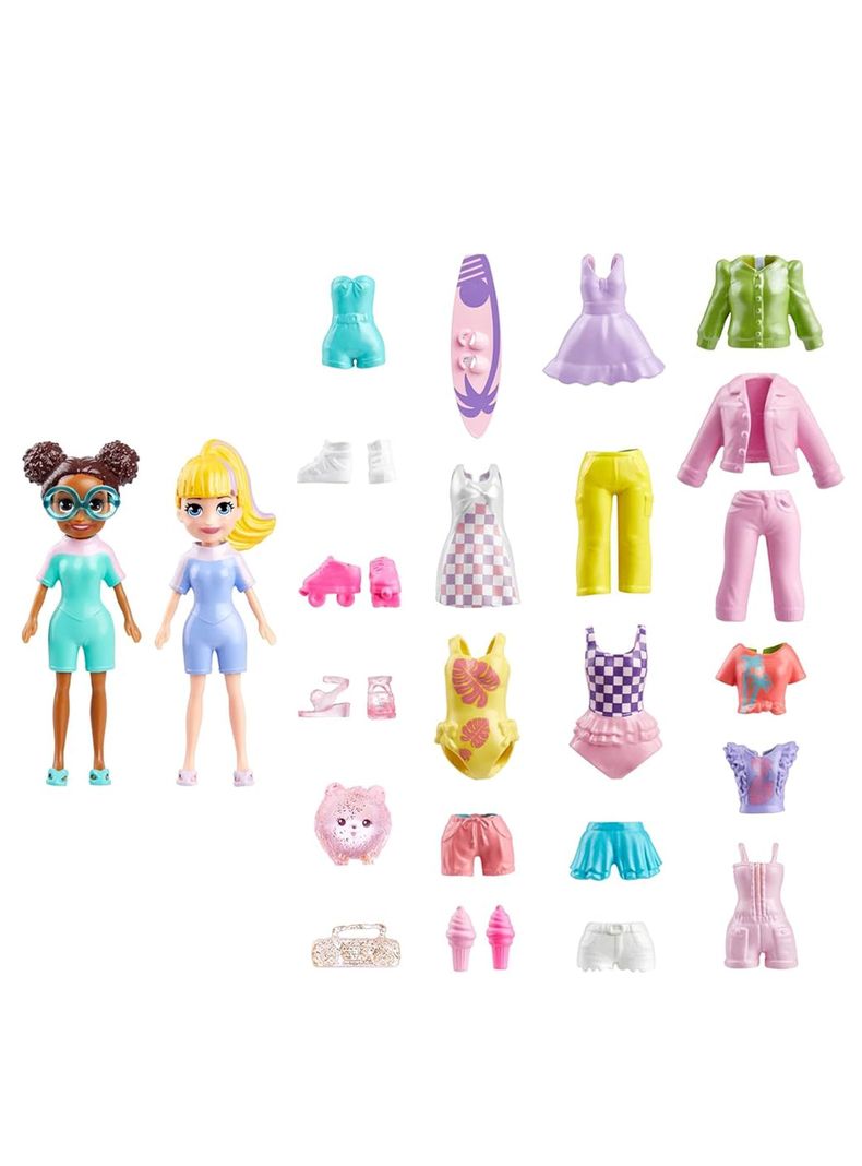 Muñeca Polly Pocket Gran Pack de Moda del Surf de Mattel-2