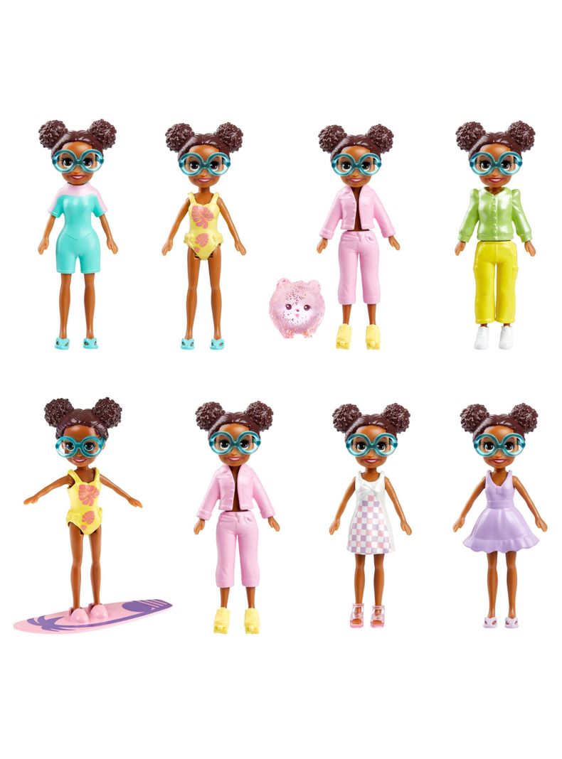 Muñeca Polly Pocket Gran Pack de Moda del Surf de Mattel-4