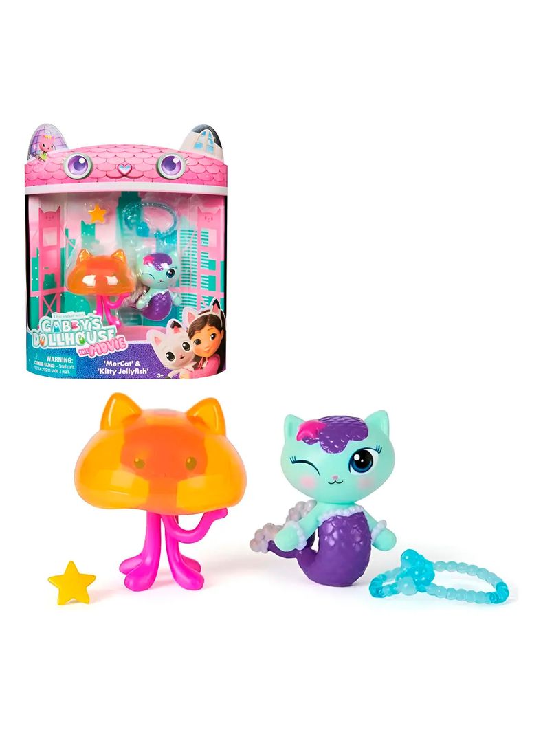 Figuras Mercat Y Kitty Jellyfish Gabbys Dollhouse niños 3+