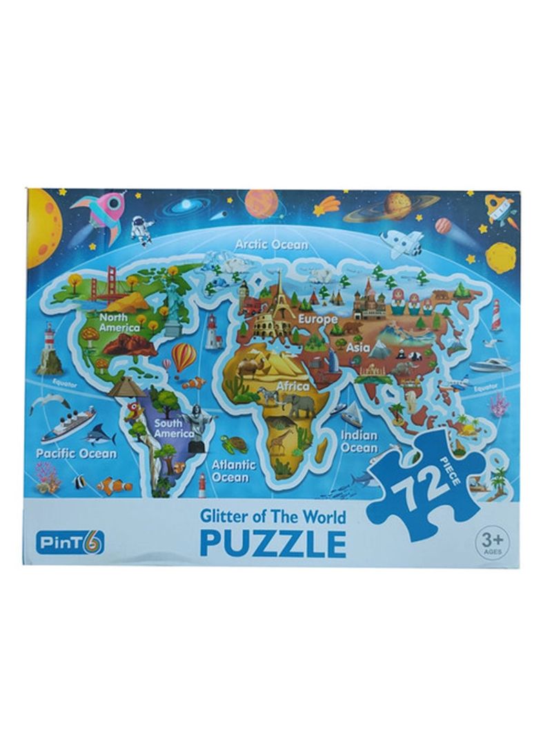 Puzzle Rompecabezas 72 Pcs Mapa Del Mundo de Pint6-0