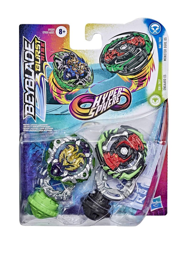 Beyblade Burst Rise Hypersphere Color Engaard E5 Y Monster Ogre O5 de Spin Master-2