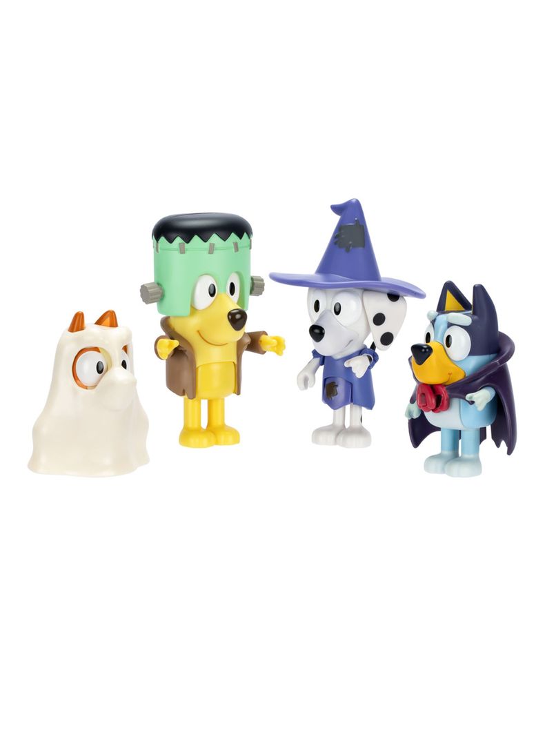 Pack Set 4 Figuras Familia De Bluey Disfraces Halloween de Moose-1