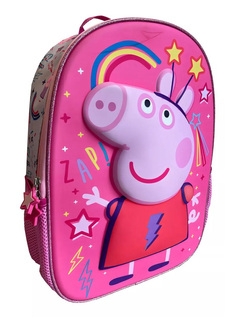 Mochila Infantil Peppa Pig Niñas 3d Color Rosa-3