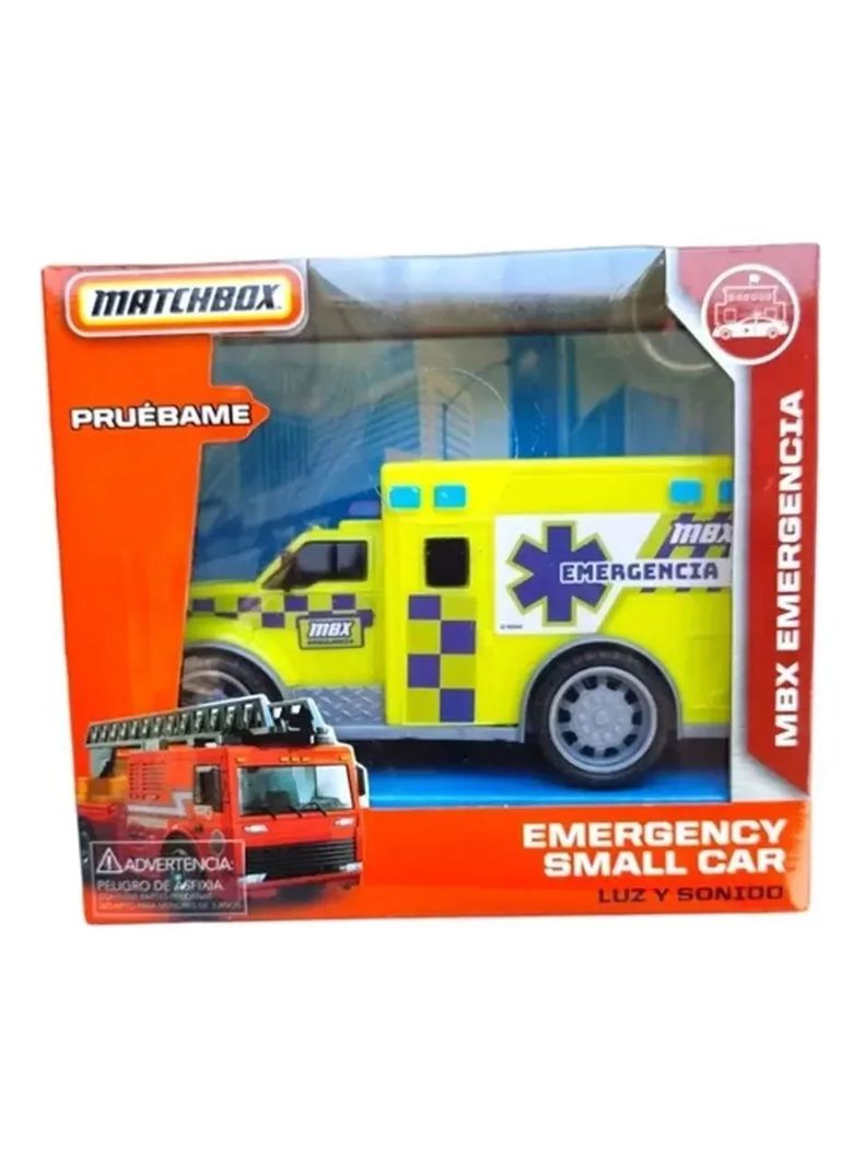 Autos De Emergencia Ambulancia Escala 1:55 Con Luz Y Sonido de Matchbox-2