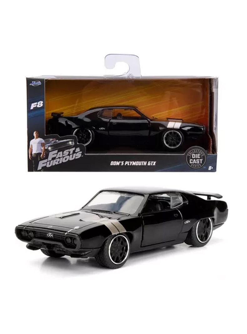 Vehículo Dom's 1972 Plymouth Gtx Rapido Y Furioso Negro Escala 1:32 de Jada-0