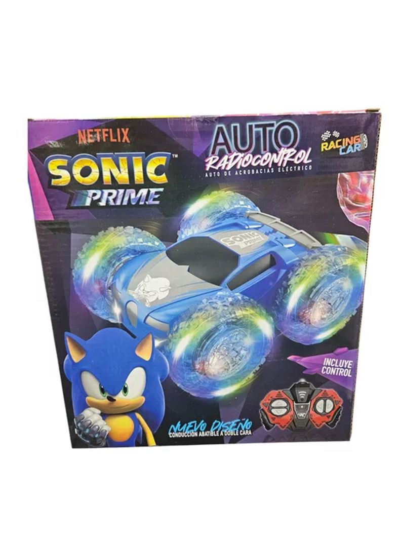 Auto Radiocontrolado Sonic Rojo Todo Terreno Con Luces de Netflix-1