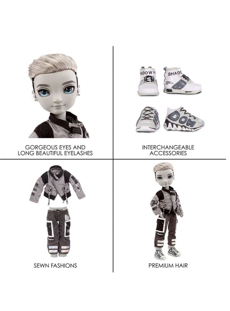 Muñeca Rainbow High Shadow Series Personaje Ash Silverstone Fashion Doll Con Mix & Match Outfits-3