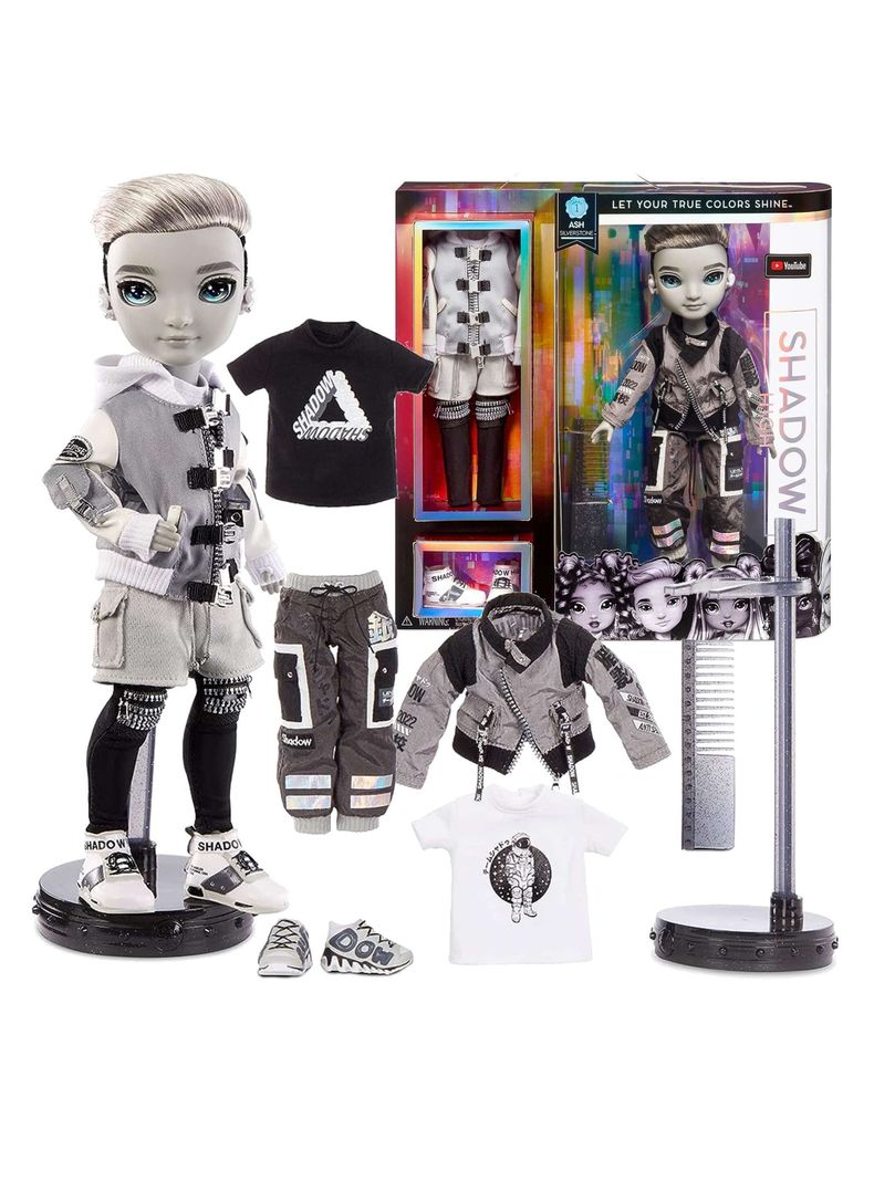 Muñeca Rainbow High Shadow Series Personaje Ash Silverstone Fashion Doll Con Mix & Match Outfits-6