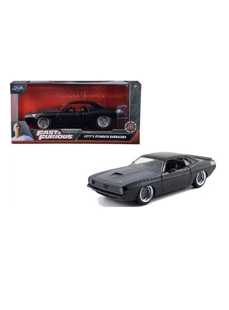 Vehículo Letty´s Plymouth Barracuda Rápido Y Furioso Escala 1:32 de Jada-0