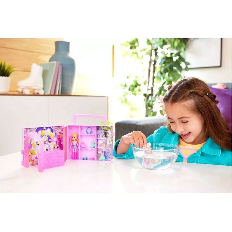 Polly Pocket Set De Juego Fiesta Disco Fashion Reveal Color Multicolor-2