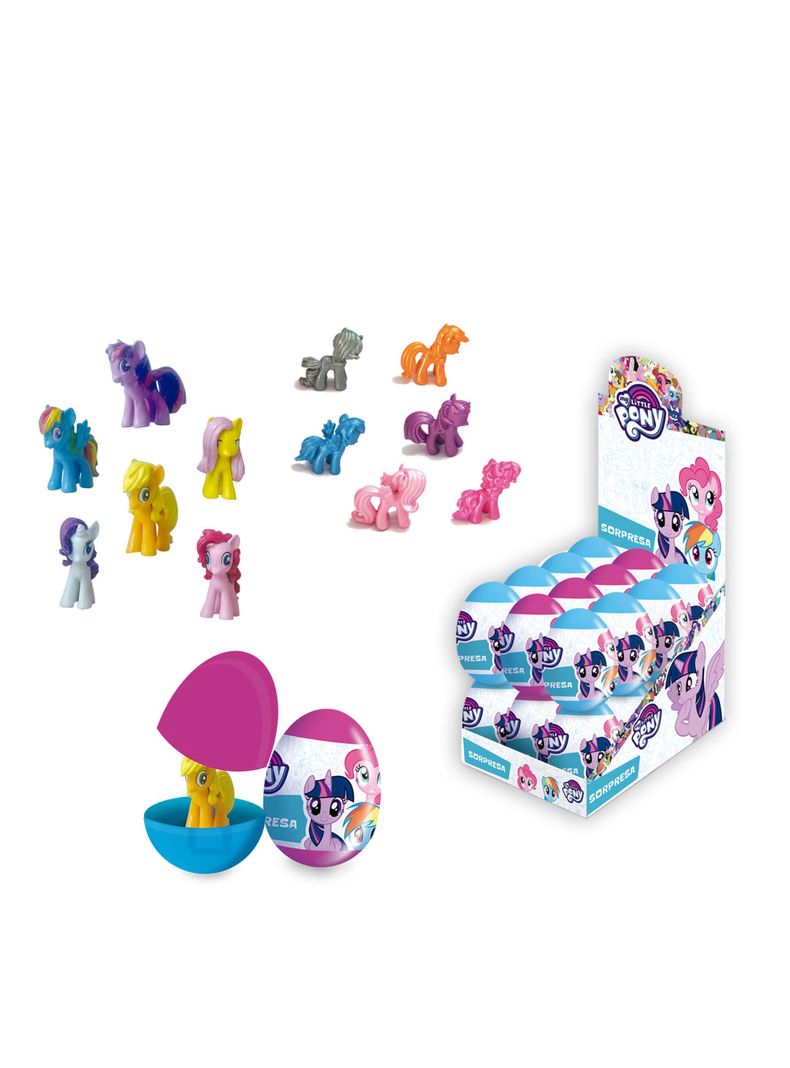 Pack 12 Huevos Sorpresa My Little Pony Juguete 2d Y Stickers-0