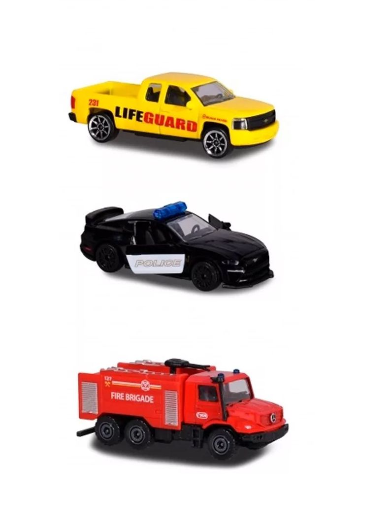 Set De Colección Vehículos Emergencia Majorett Escala 1:64-1