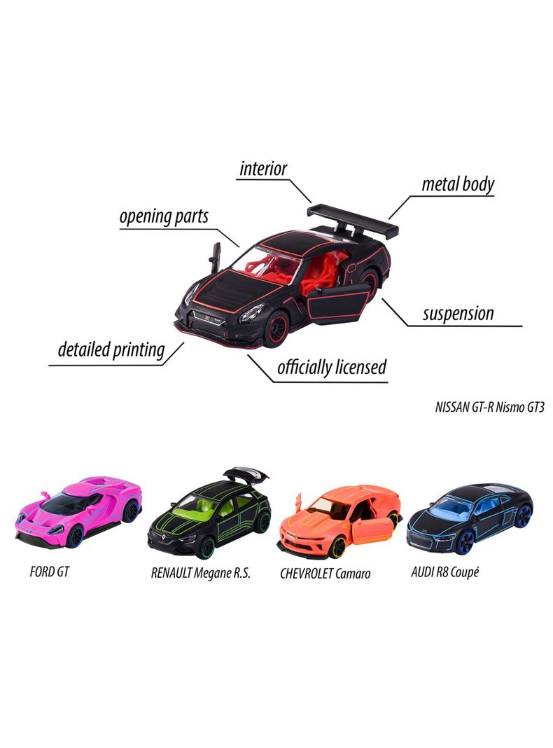 Pack de 5 Autos de Colección Versión Light Racer Giftpack de Majorette-3