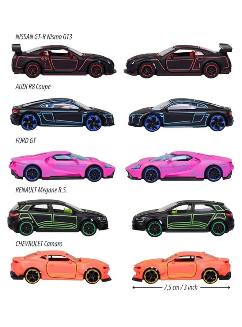 Pack de 5 Autos de Colección Versión Light Racer Giftpack de Majorette-4