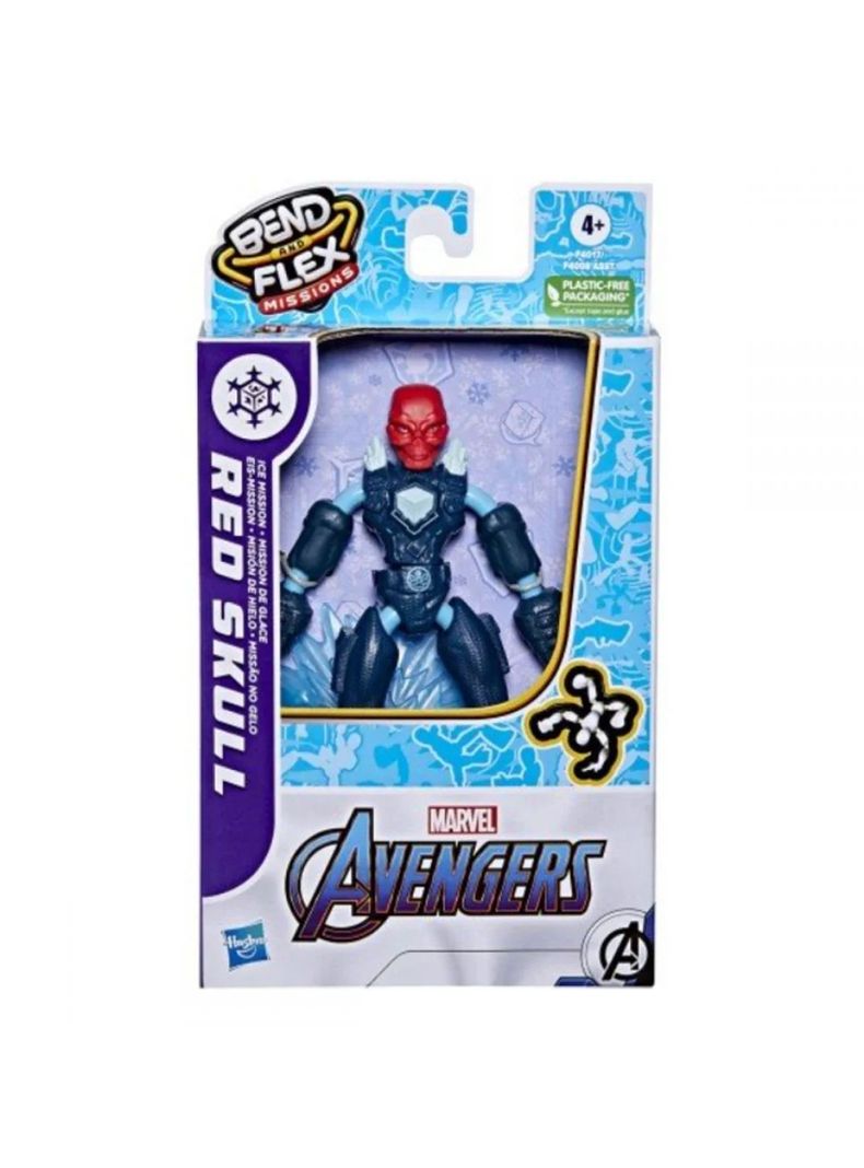 Figura Red Skull Misión De Hielo Marvel Bend And Flex de Hasbro-2