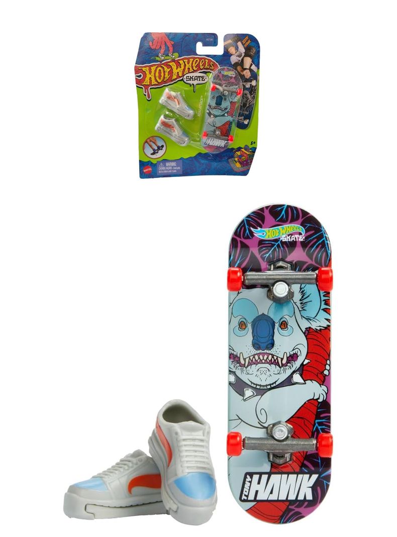 Skate Patineta Fingerboard Koalattack + Tenis Tony Hawk de Hot Wheels-0