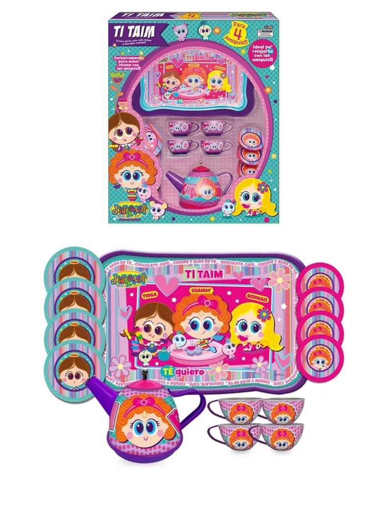 Set De Té de Niñas Para 4 Personas 15 Piezas de Distroller-0