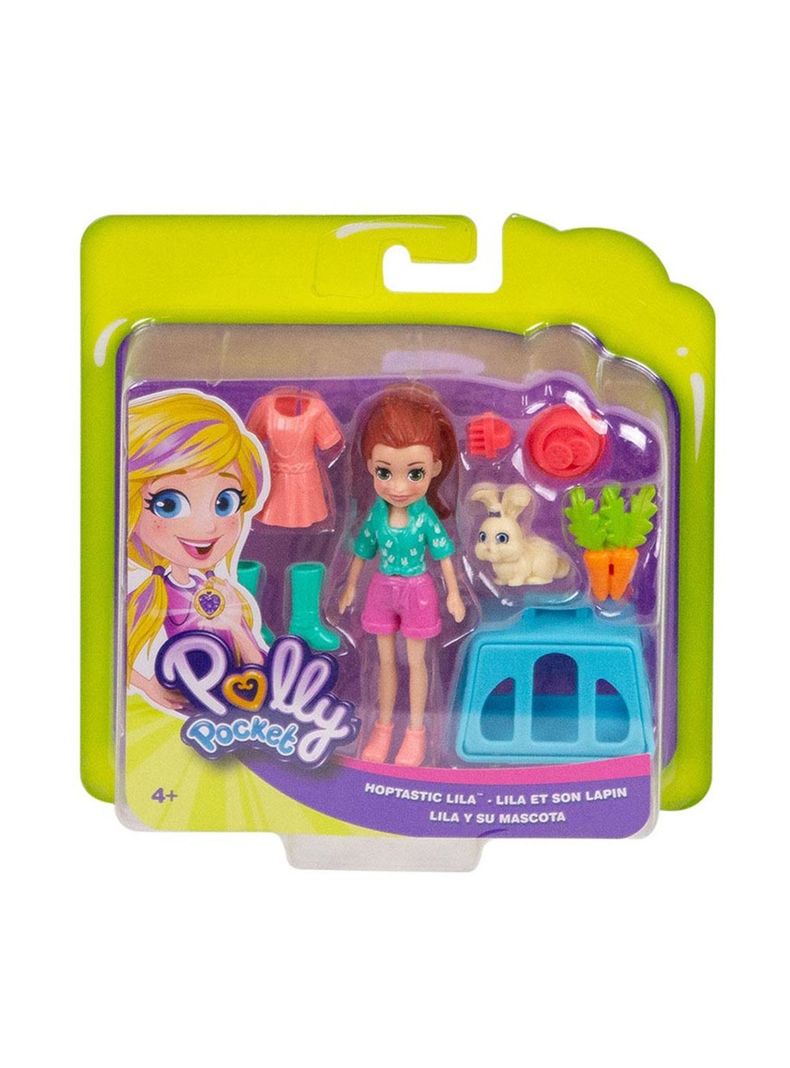 Muñeca Polly Pocket Lila Y Su Conejito Bonita Mattel-2