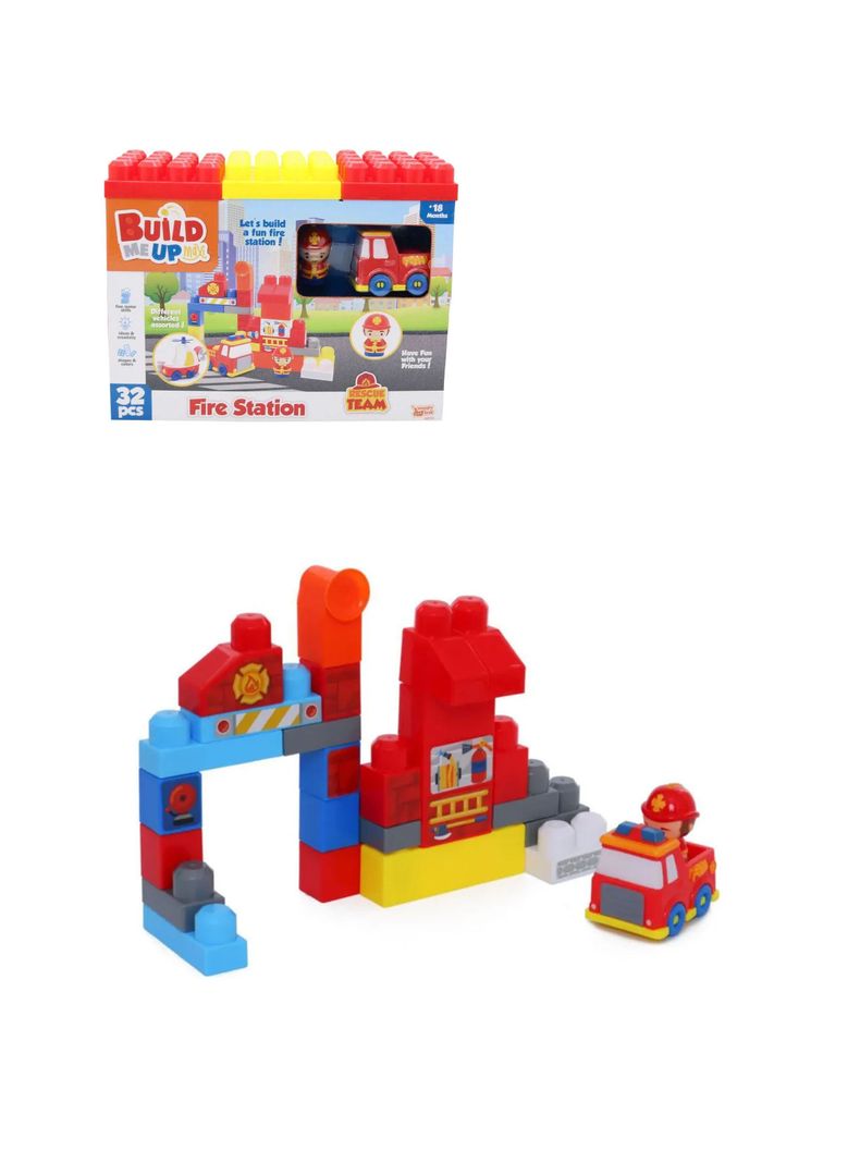 Bloques de Construcción Estación De Bomberos de Build Me Up-0