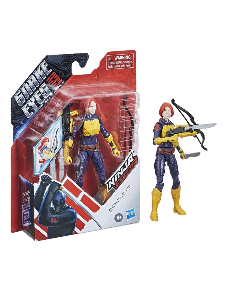 Figura de Acción Coleccionable Scarlett Ninja Strike Snake Eyes G.i. Joe Origins de Hasbro-0