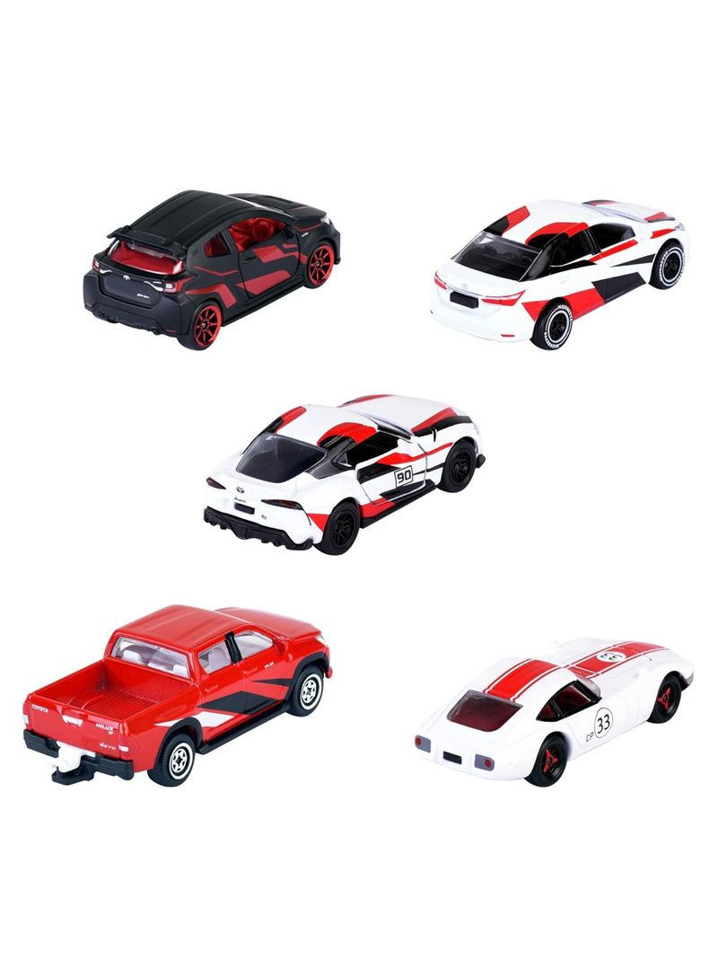 Pack 5 Autos De Colección Toyota Racing de Majorette-2