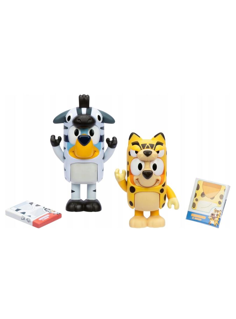 Pack 2 Figuras Bluey y Bingo Disfraces de Animales de Moose-2
