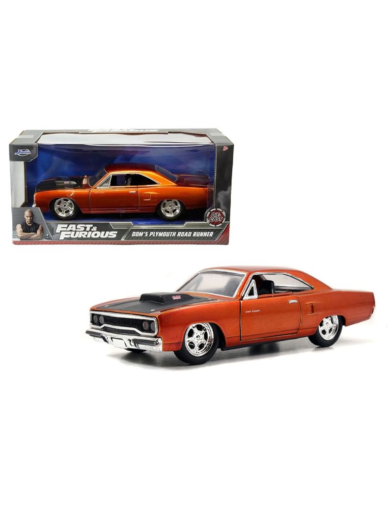 Vehículo Coleccionable Dom's Playmouth Road Runner Rápidos y Furiosos de Jada-0