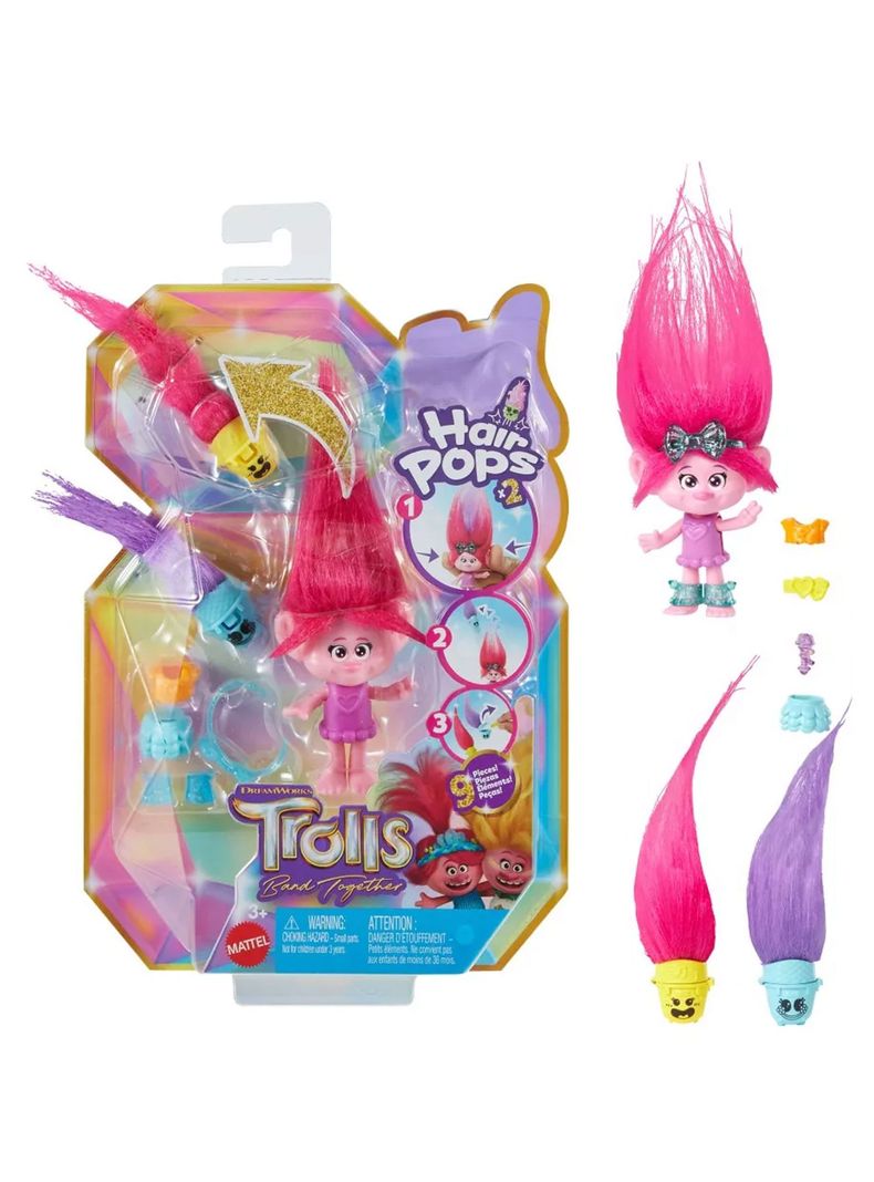Trolls Muñeca Hair Pops Poppy Con Una Sorpresa Al Interior-0