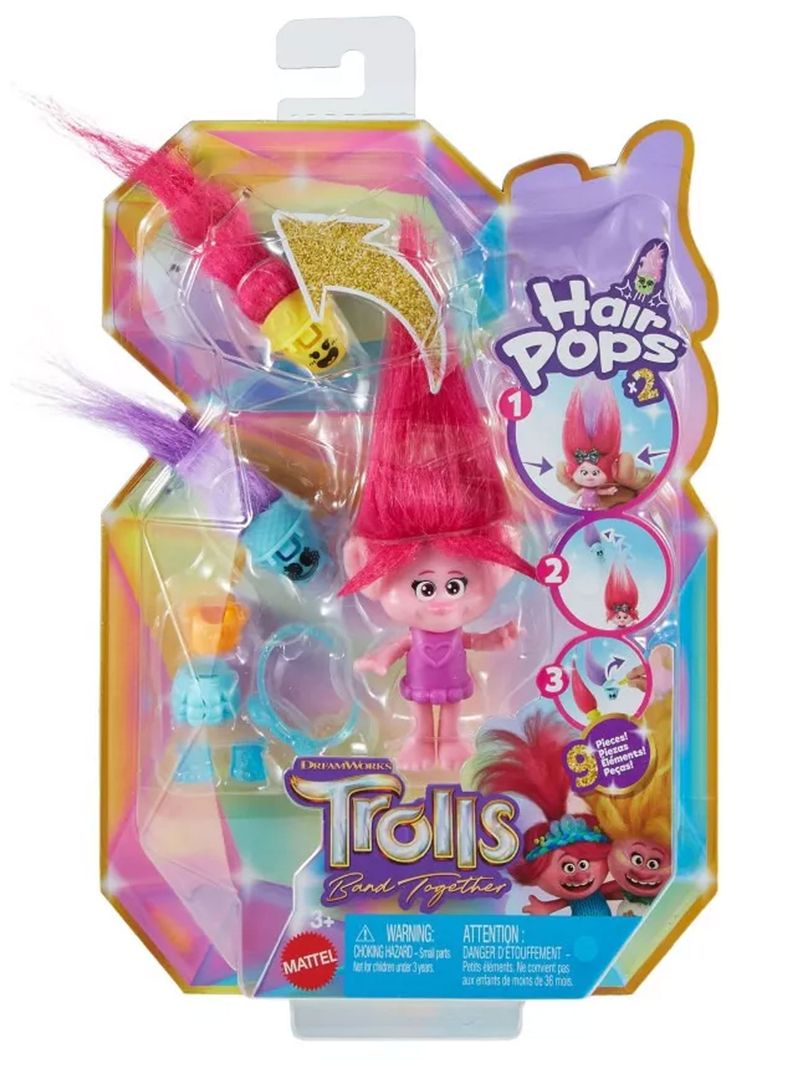 Trolls Muñeca Hair Pops Poppy Con Una Sorpresa Al Interior-5
