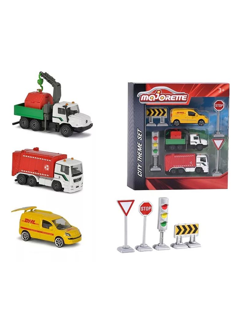 City Theme Set Camiones De Reparaciones En Ciudad Majorette-0