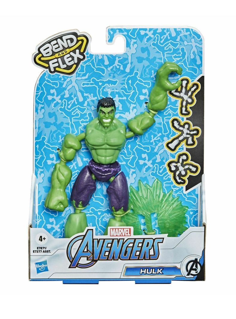 Figura De Acción De Hulk Bend And Flex Marvel Avengers de Hasbro-2