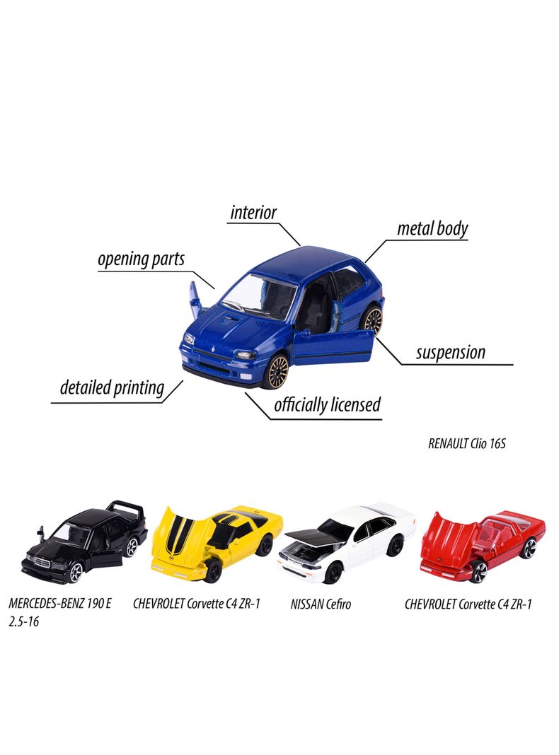 Pack 5 Autos de Colección Youngster Coches De Los 90 Escala 1:64 de Majorette-1