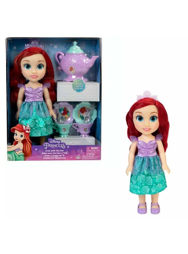Muñeca Princesa Disney Ariel y Juego De Té de Jakks-0
