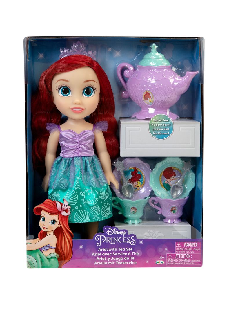 Muñeca Princesa Disney Ariel y Juego De Té de Jakks-2