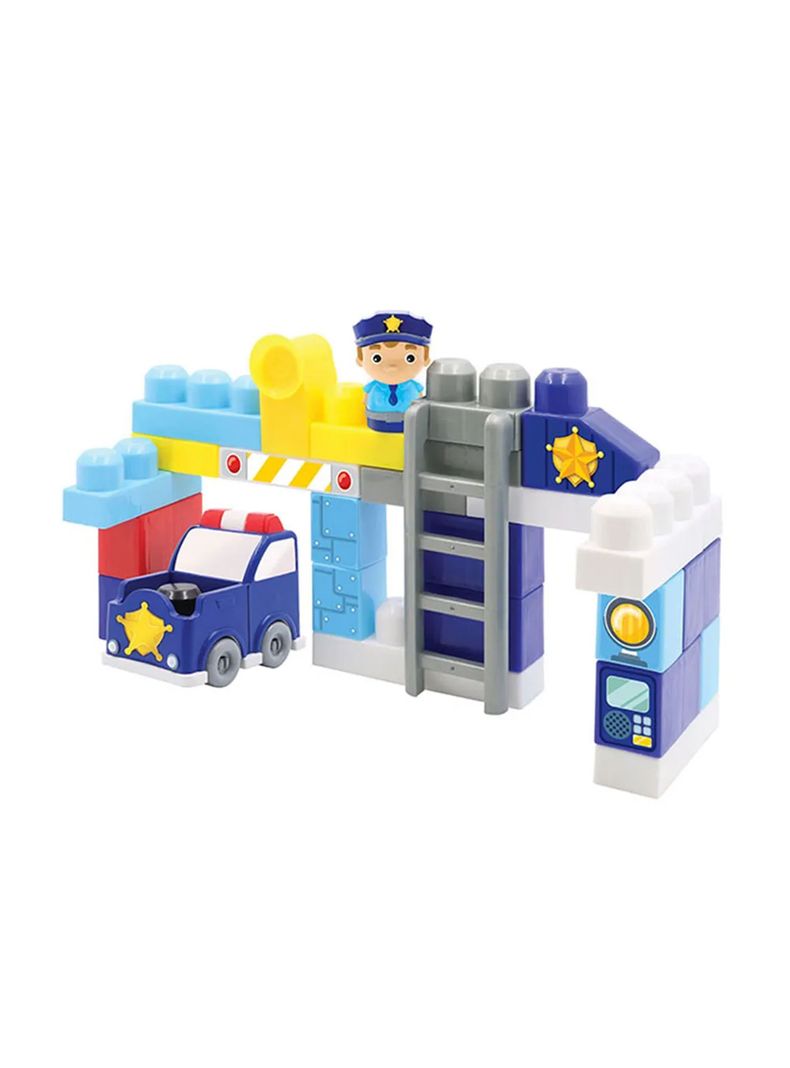 Bloques de Construcción Maxi Estación De Policía Y Vehículo de Build Me Up-1