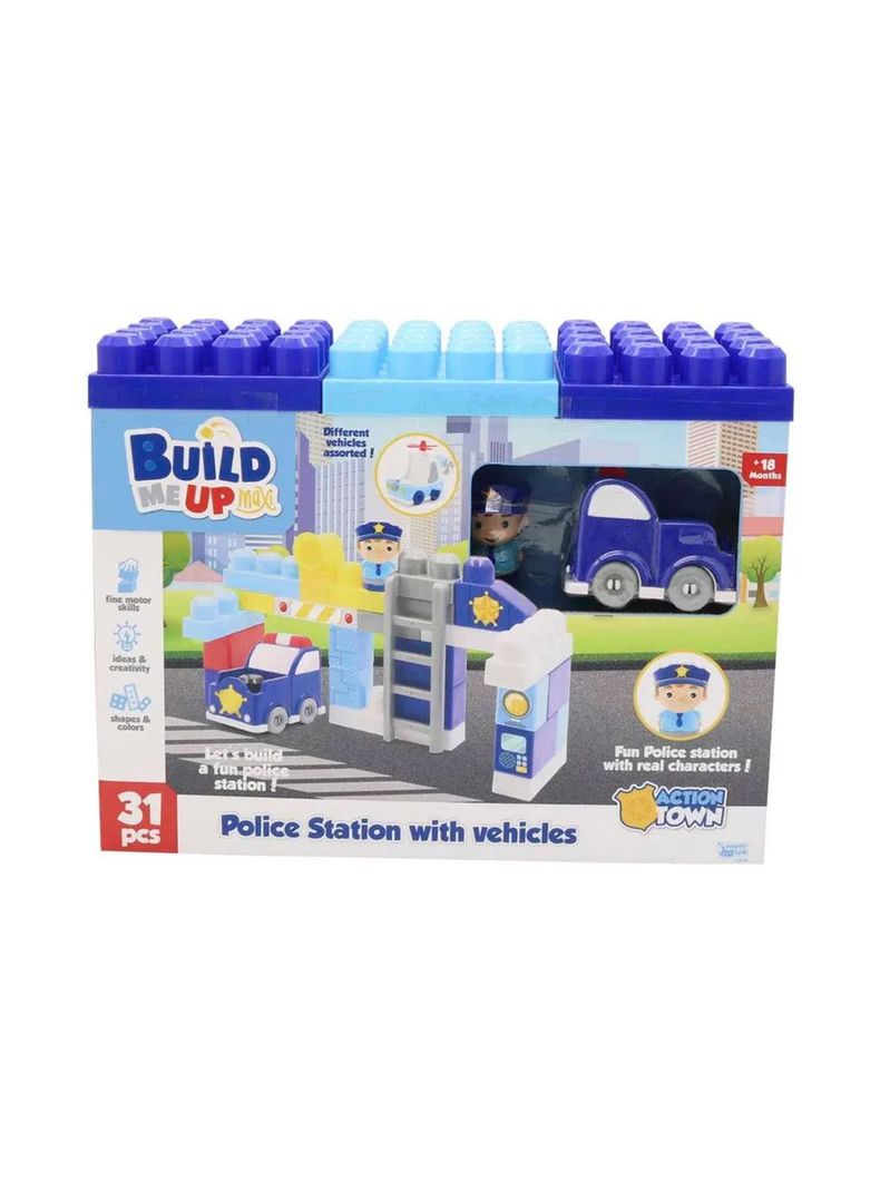 Bloques de Construcción Maxi Estación De Policía Y Vehículo de Build Me Up-2