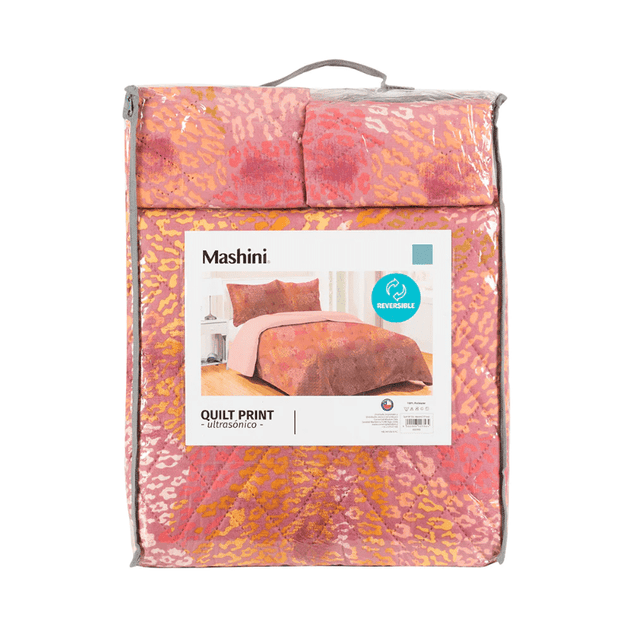 Quilt 1.5 Plazas Microfibra Estampado Indo-2