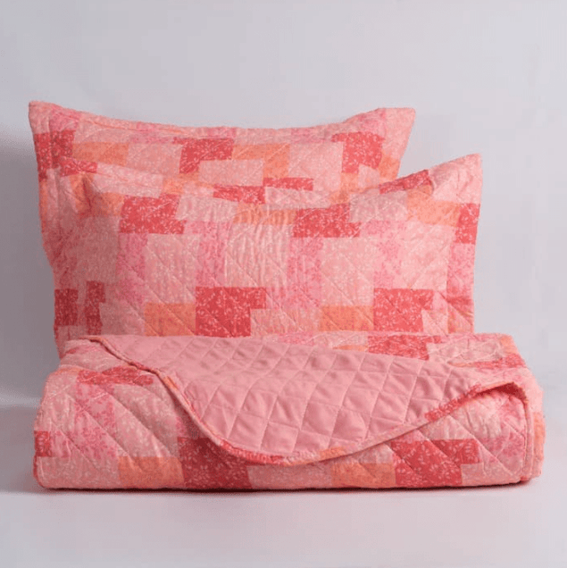 Quilt 2 Plazas Cosido Patchwork Virgo-2
