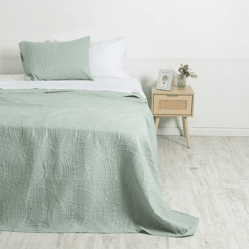 Quilt King Plazas Microfibra Portugal Verde-0
